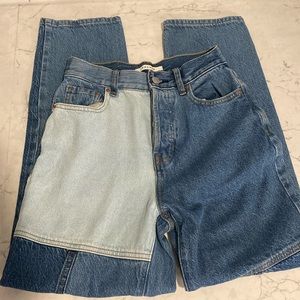 PacSun high rise straight patch jeans